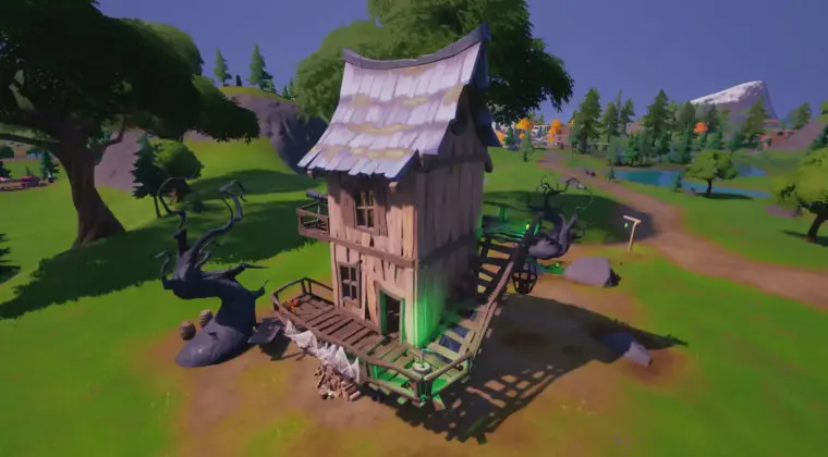 Imagen de Fortnite: Visita distintas cabañas de bruja