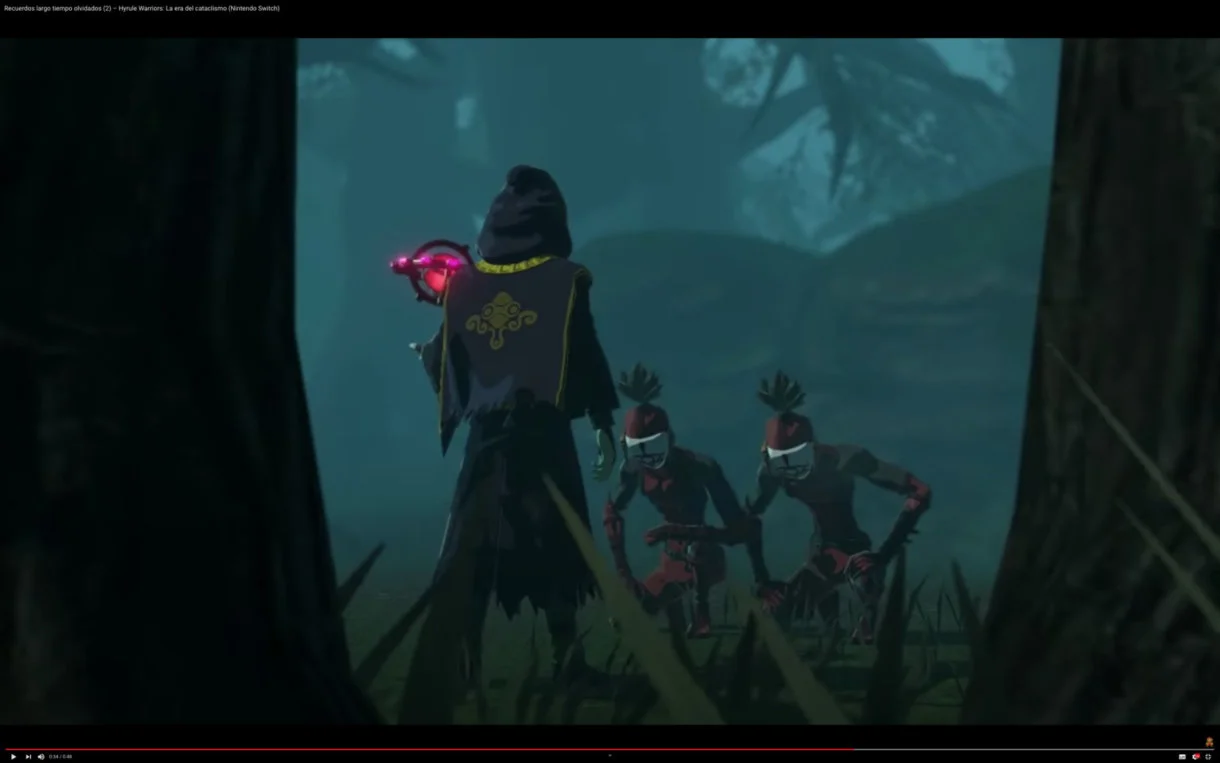 Hyrule Warriors La Era del Cataclismo personaje misterioso espalda
