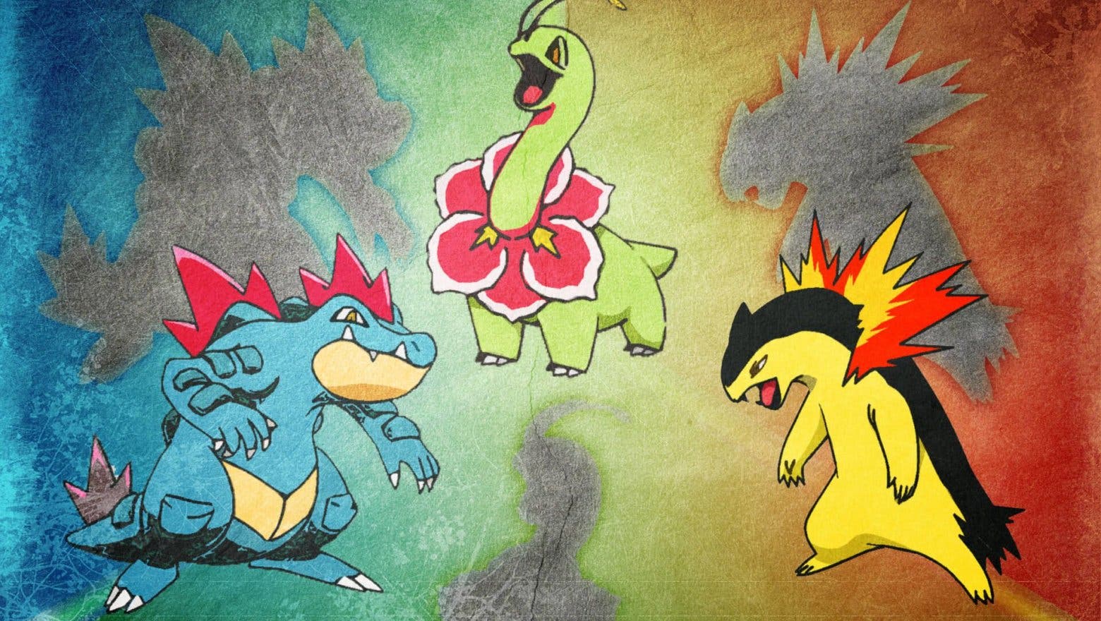 Meganium Typhlosion Feraligatr Pokémon inicial