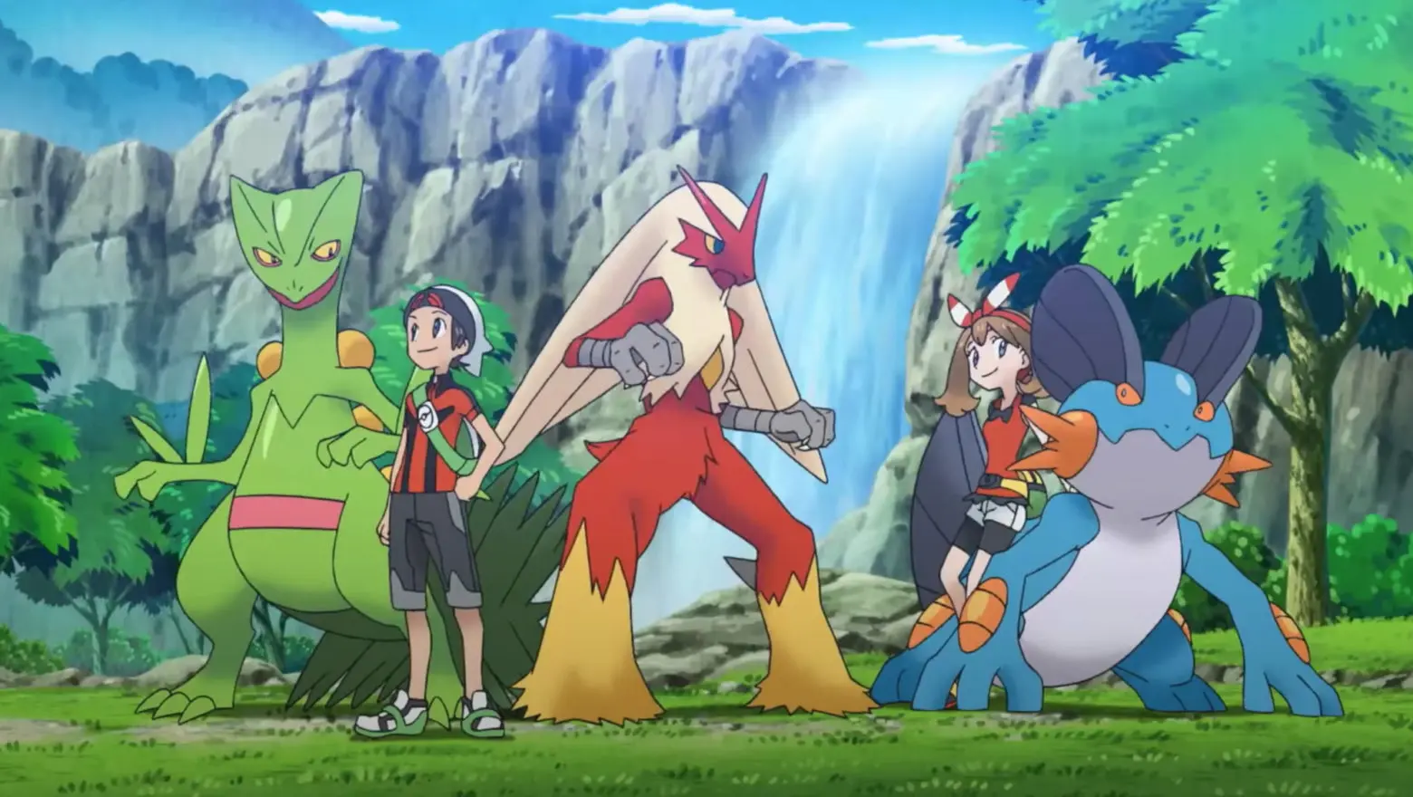 Pokémon iniciales Sceptile Blaziken Swampert