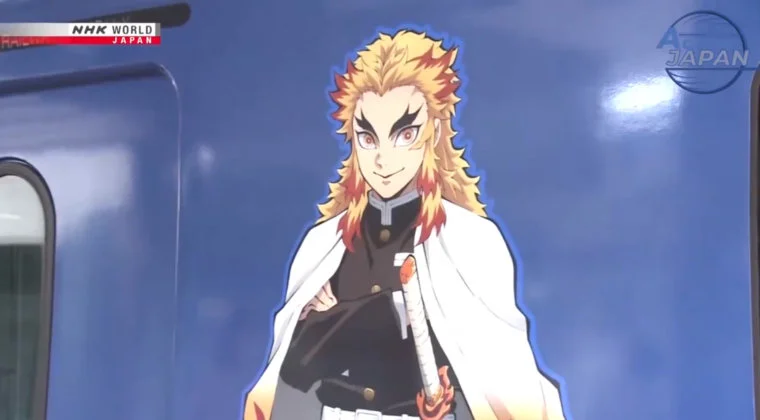 Imagen de Japón decora sus trenes de Kimetsu no Yaiba por el estreno de la película