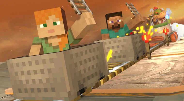 Imagen de Super Smash Bros. Ultimate revela fecha de llegada de Steve y compañía, de Minecraft
