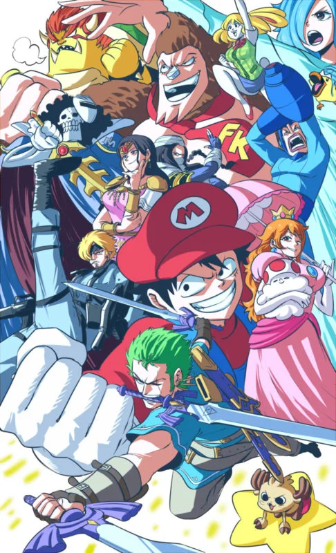 One Piece y Super Smash Bros. se fusionan en un increíble arte