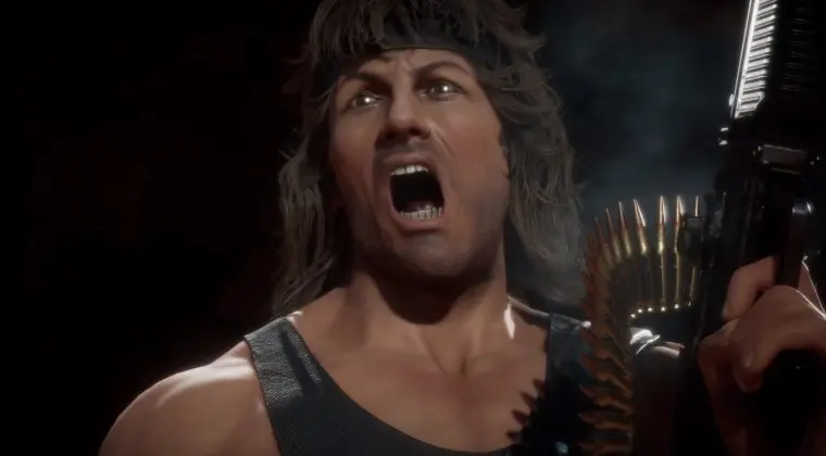 Imagen de Mortal Kombat 11 enseña a Rambo sacando músculo en su primer gameplay