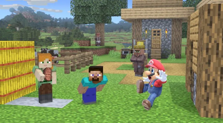 Imagen de Super Smash Bros. Ultimate: Cómo elegir el bioma del escenario de Minecraft