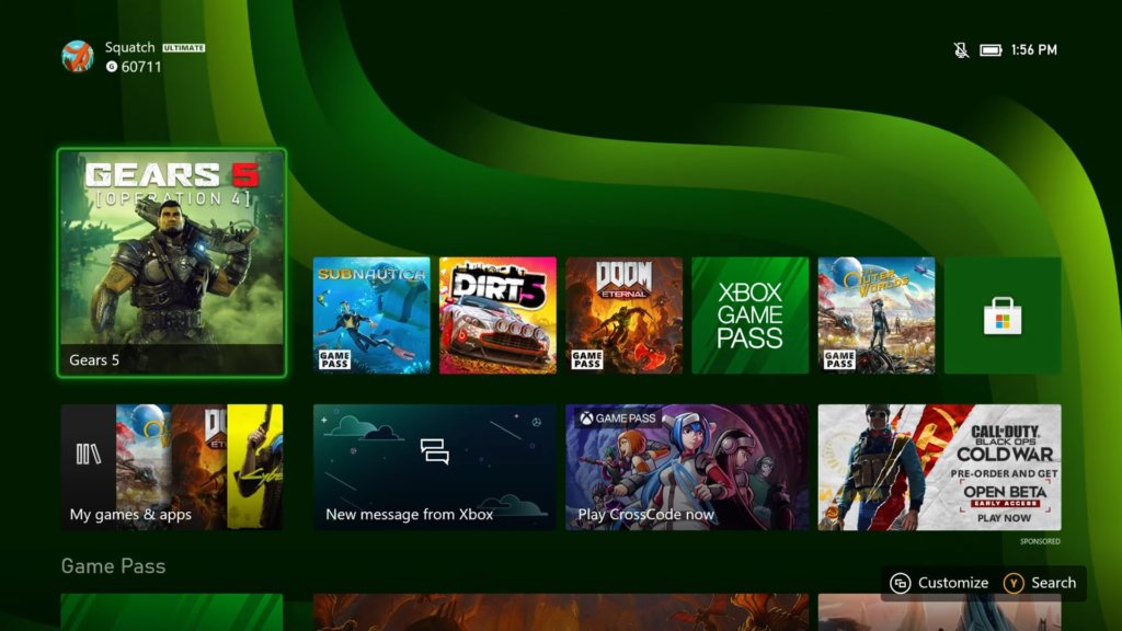 xbox series x menu