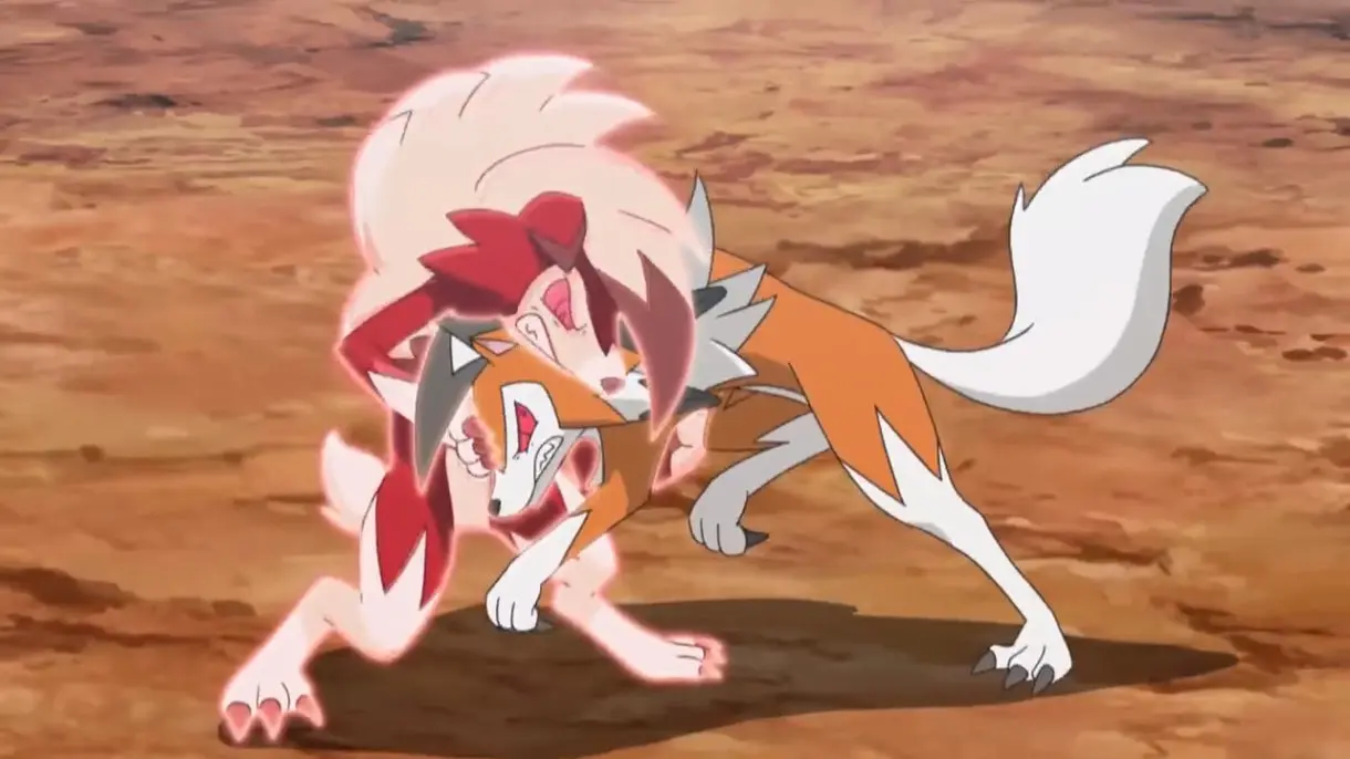 Anime de Pokemon Liga Alola Ash vs Gladio Lycanroc