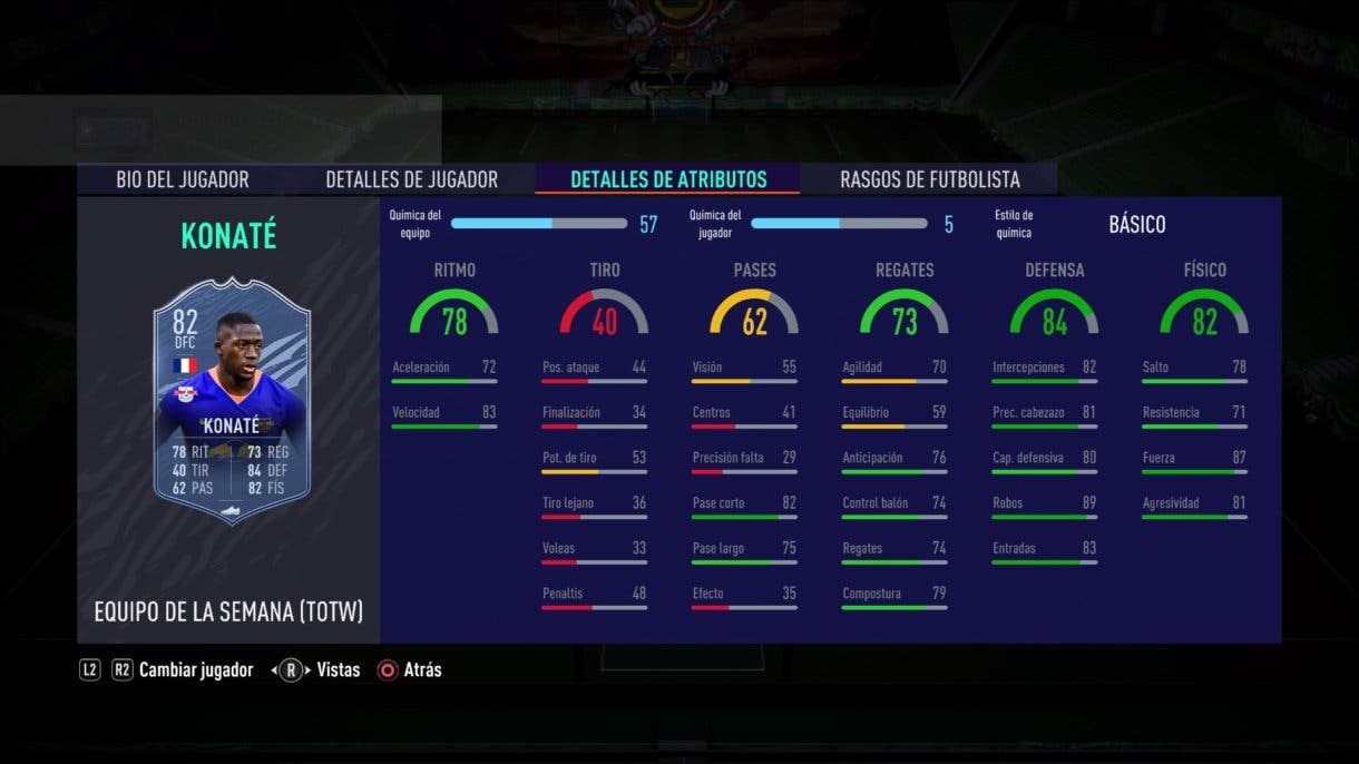 Konaté IF FIFA 21 Ultimate Team stats in game