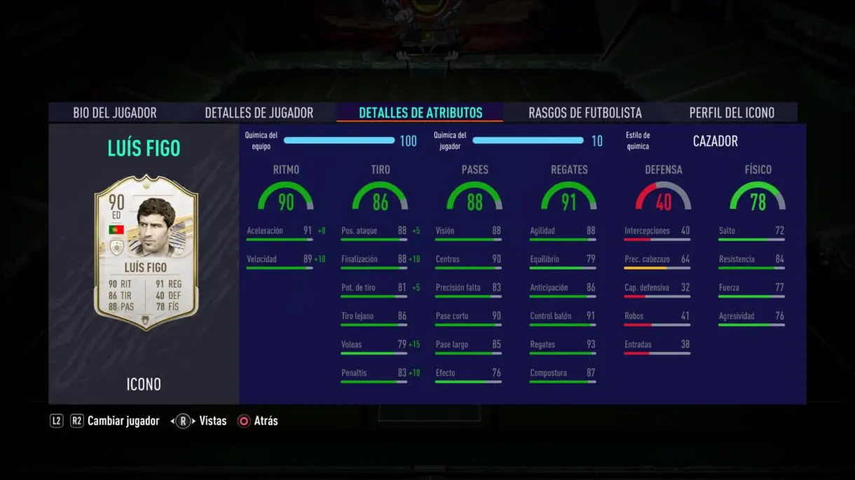 Figo Icono Medio stats in game FIFA 21 Ultimate Team