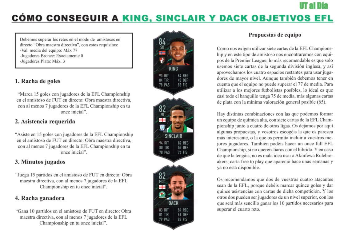 Guia King Sinclair y Dack Objetivos EFL 1