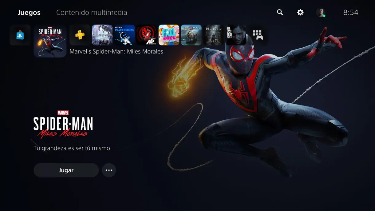Menu PS5