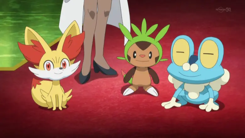 Pokemon iniciales Fennekin Chespin Froakie