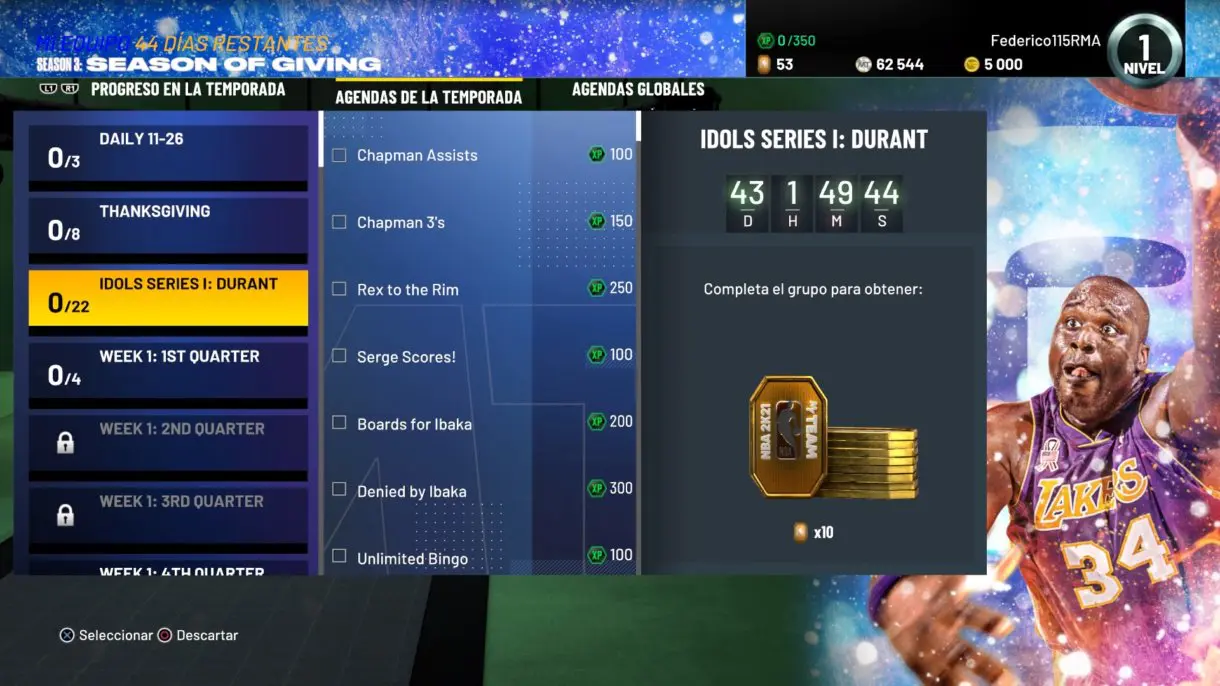 NBA 2K21 MyTeam Colección IDOLS Season 3