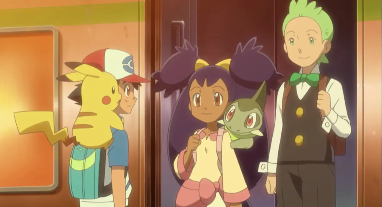 anime de Pokemon Ash Iris Millo despedida