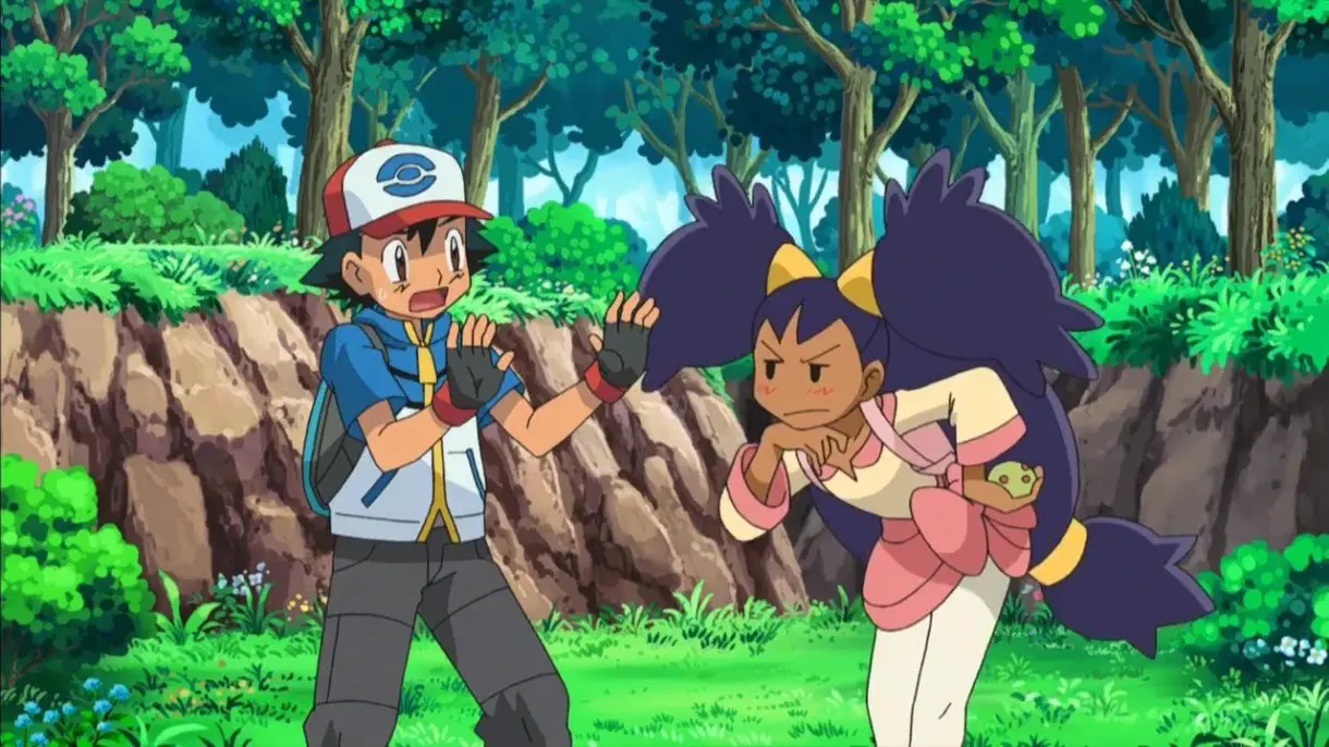 anime de Pokemon Ash e Iris