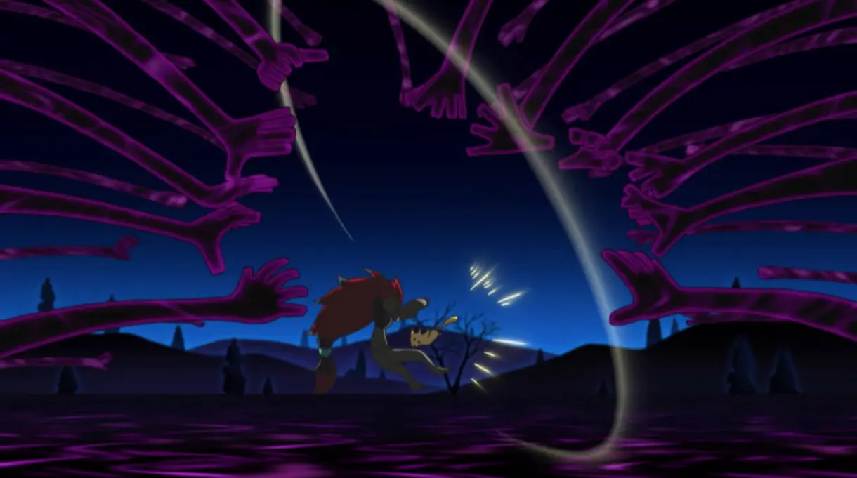 anime de Pokemon Ash vs Gladio Liga Alola Pikachu Zoroark