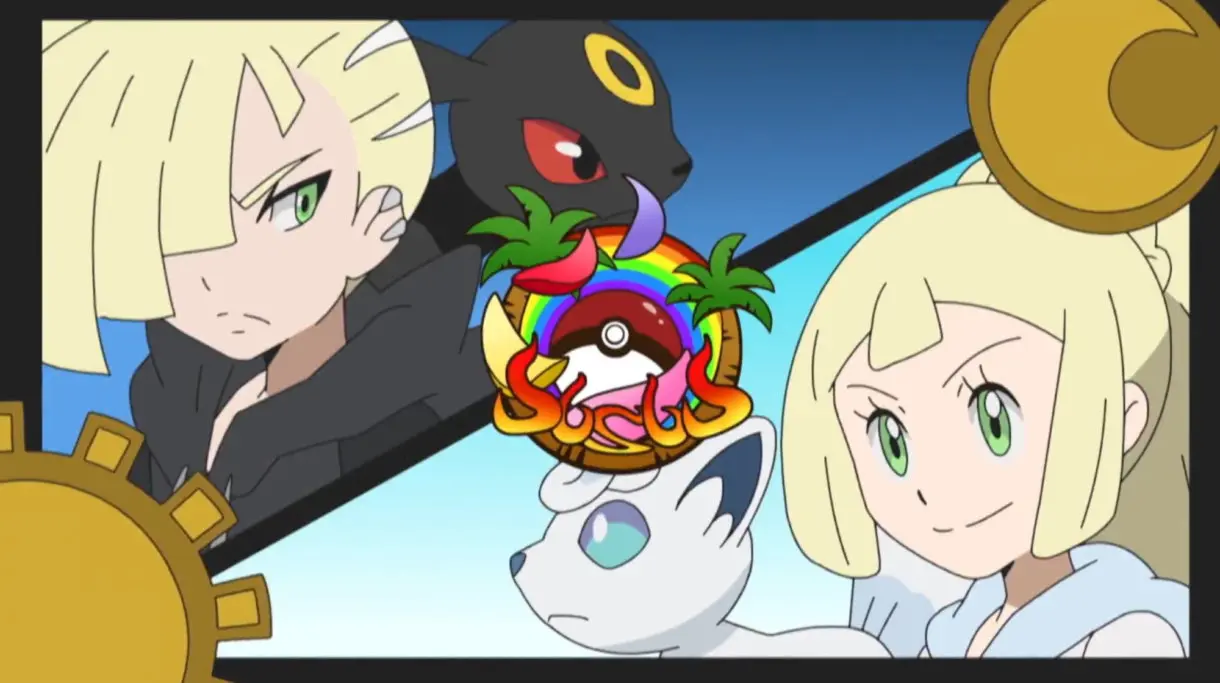 anime de Pokemon Lylia vs Gladio Liga Alola