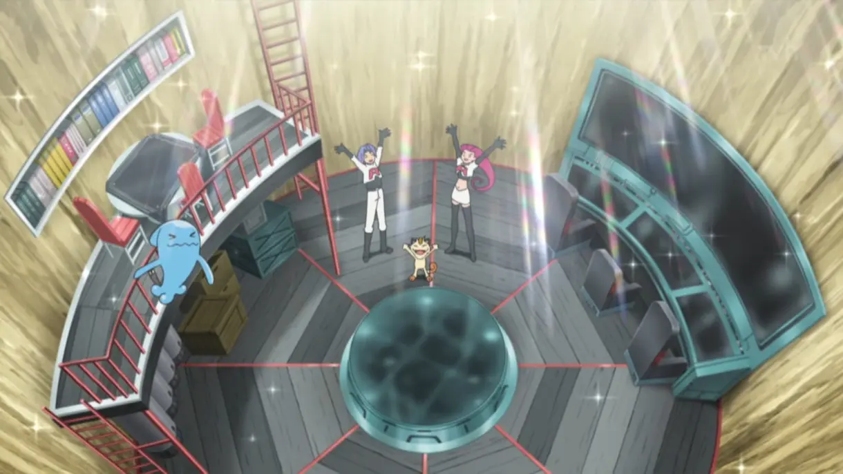 anime de Pokemon base secreta del Team Rocket Alola