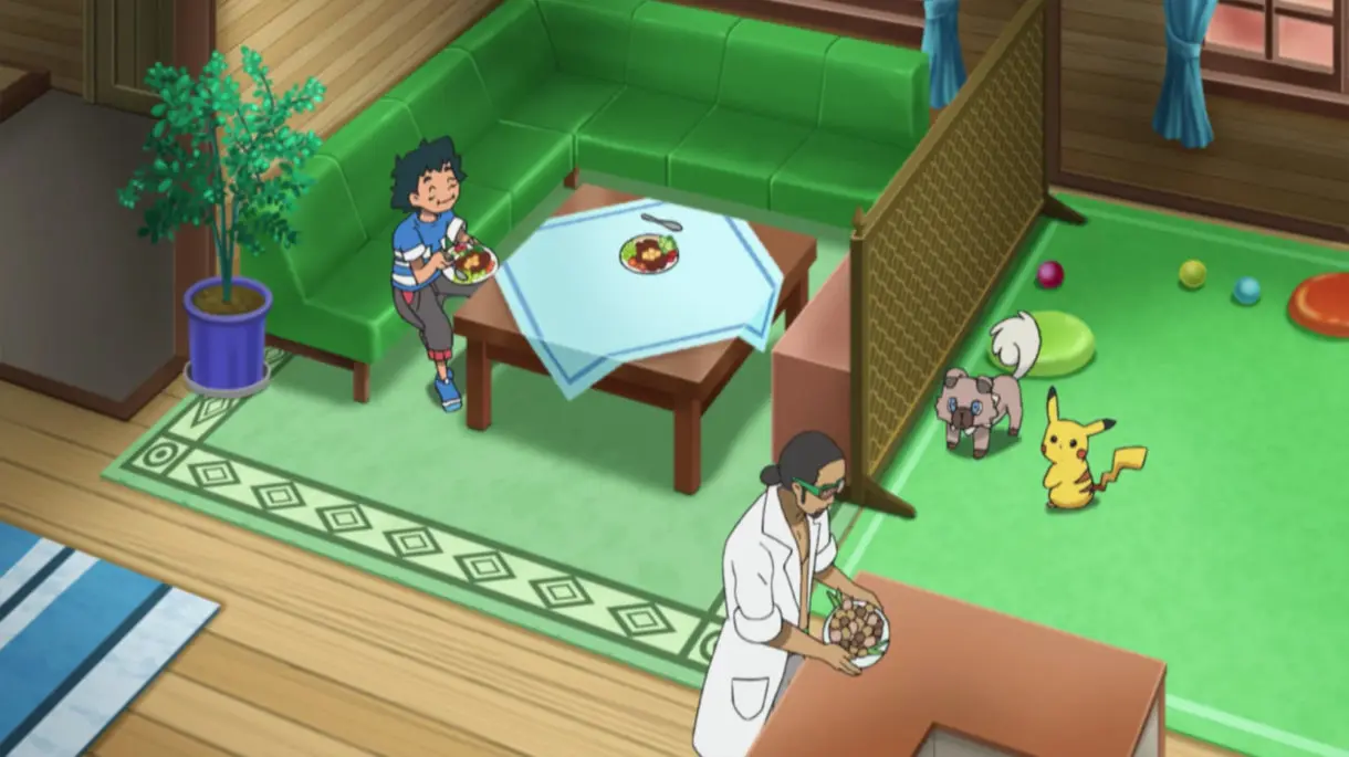 anime de Pokemon casa de Kukui