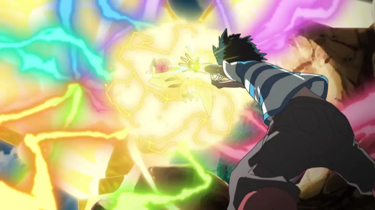 anime de Pokemon duelo Movimientos Z Pikachu Tapu Koko