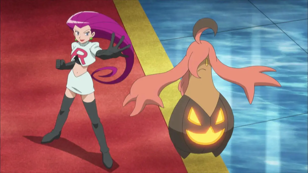 anime de Pokemon Jessie y Gourgeist