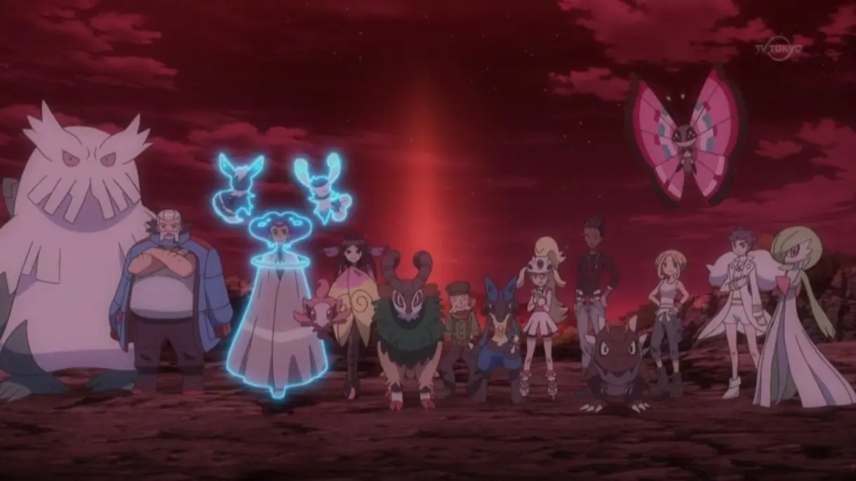 anime de Pokemon Lideres de Gimnasio Kalos y Campeona Dianta