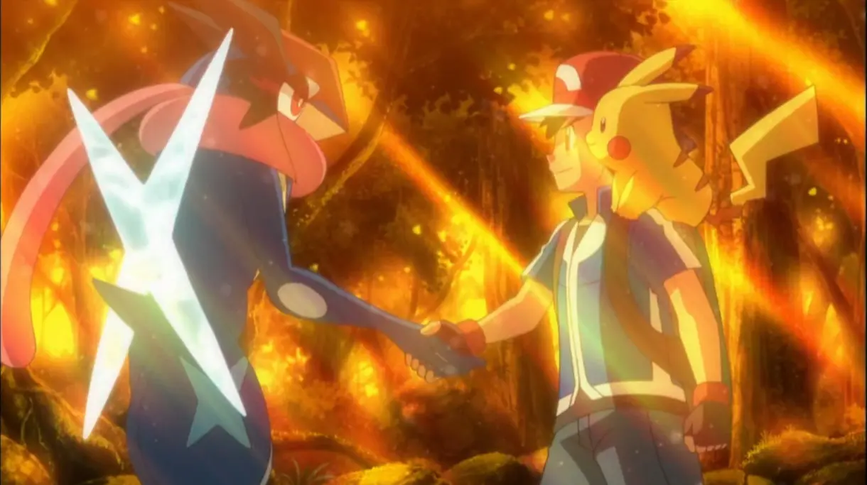Ash y Greninja despedida 1