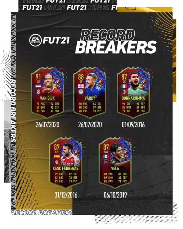 FIFA 21 Ultimate Team segunda tanda de Record Breakers