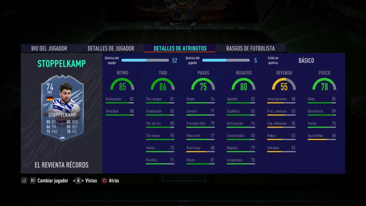 Stats in game de Stoppelkamp Record Breaker FIFA 21 Ultimate Team