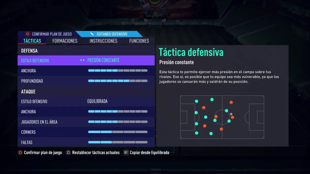 Presión Constante nuevo parche FIFA 21 Ultimate Team
