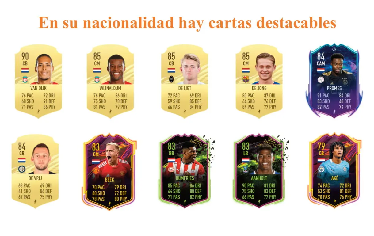 Depay Moments links naranjas FIFA 21 Ultimate Team