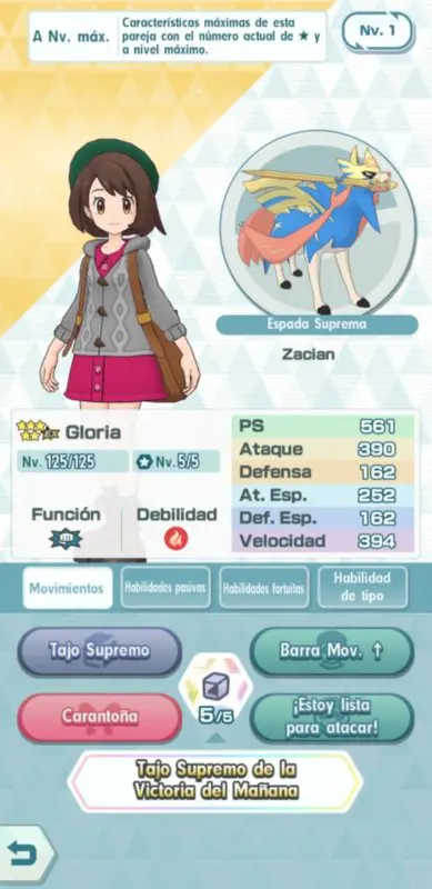 Pokemon Masters reclutamiento Gloria y Zacian