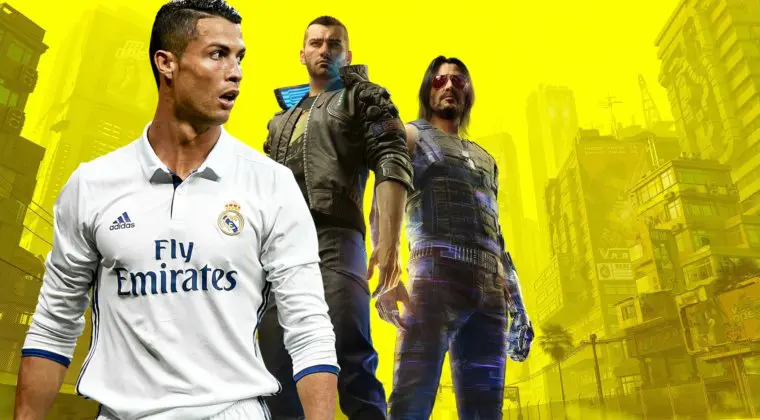 Imagen de Cristiano Ronaldo se cuela en Cyberpunk 2077; el futbolista aparece en carteles dentro del juego