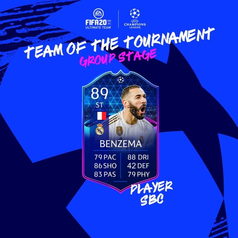Benzema TOTGS FIFA 20 Ultimate Team