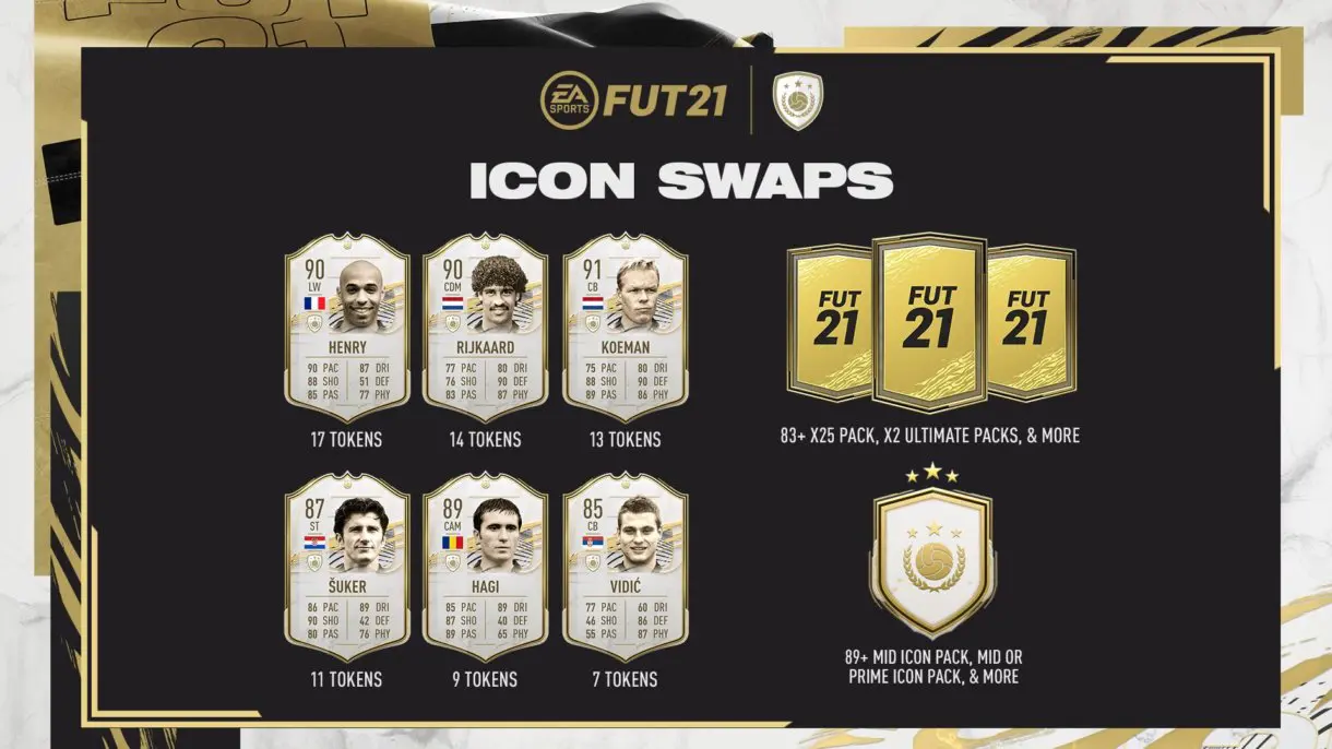 FIFA 21 Ultimate Team Iconos primera tanda Icon Swaps