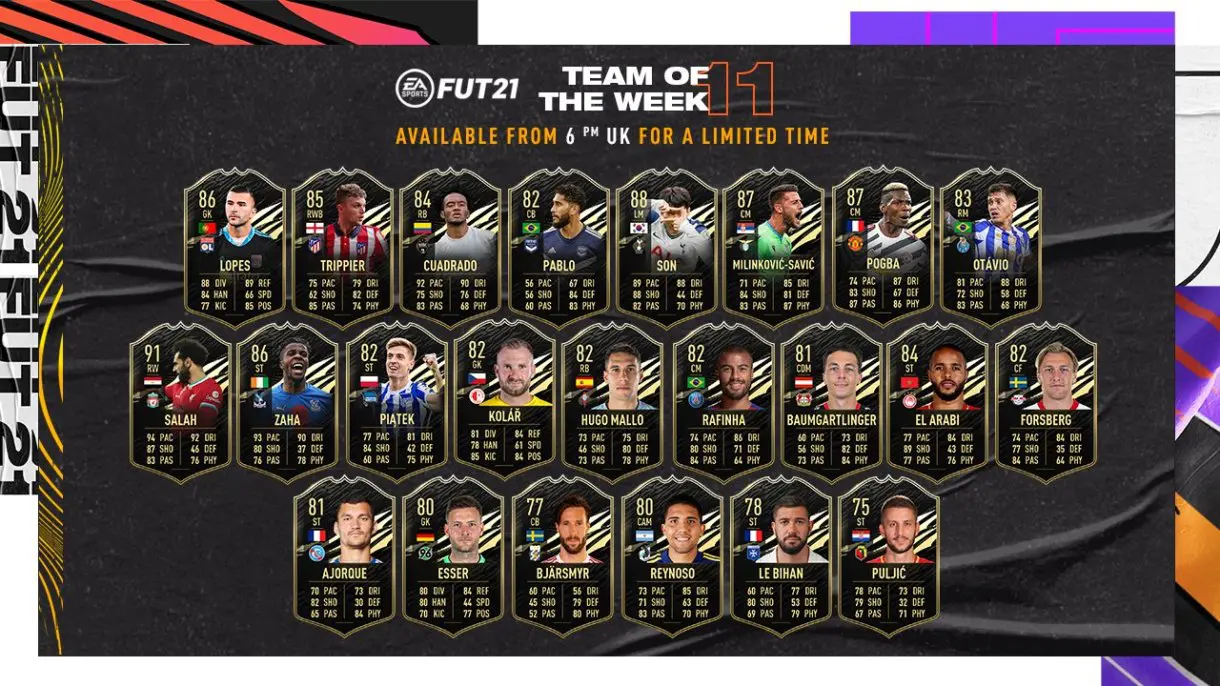 Nuevo Equipo de la Semana (TOTW 11). FIFA 21 Ultimate Team