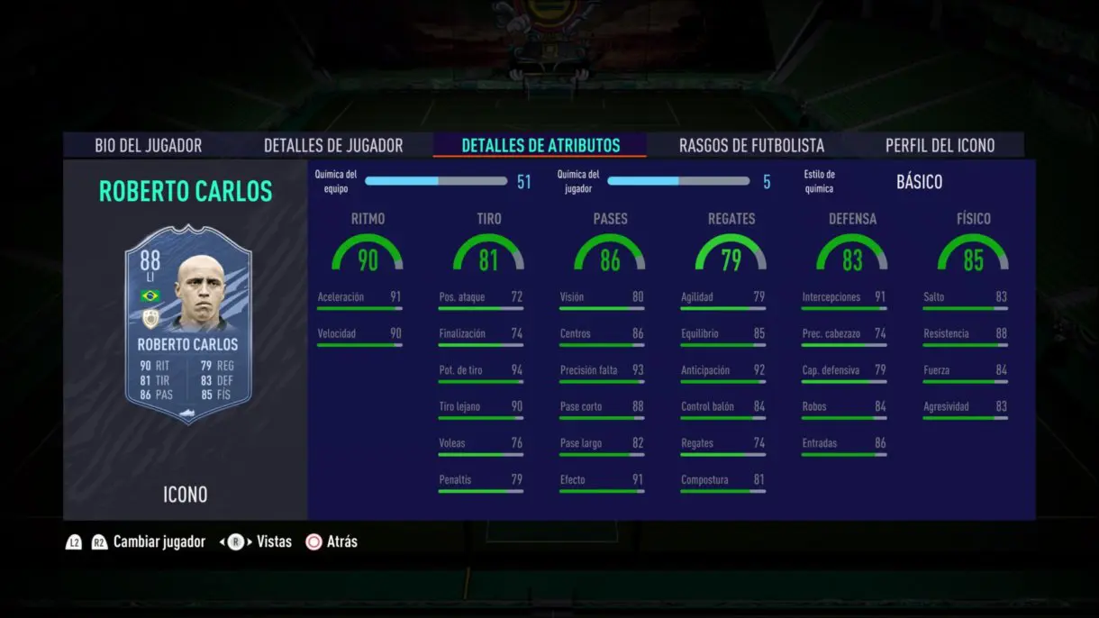 FIFA 21 Ultimate Team Roberto Carlos Icon Swaps