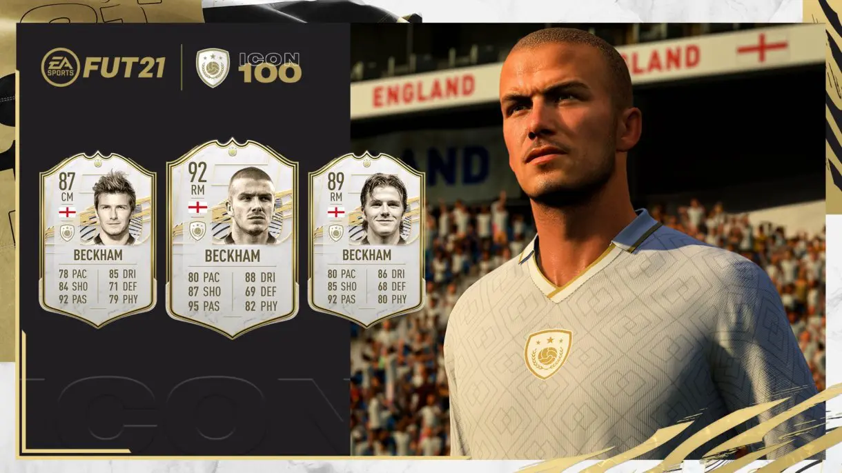 Cartas Icono David Beckham FIFA 21 Ultimate Team