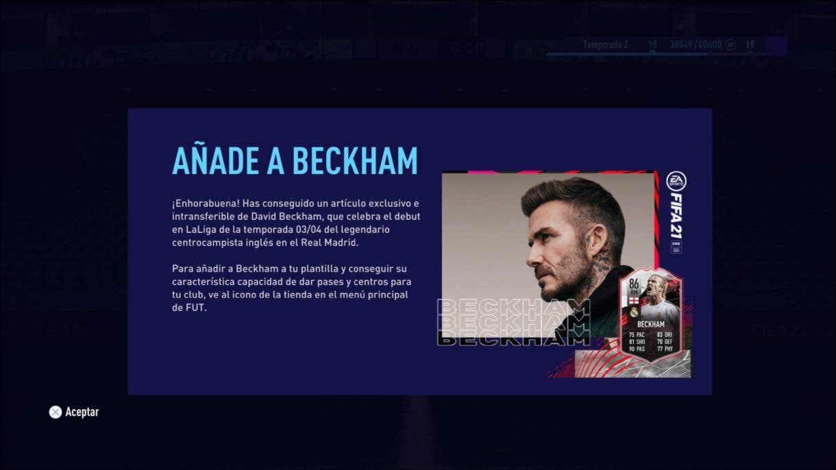 FIFA 21 Ultimate Team David Beckham Icono gratuito Real Madrid (free to play)