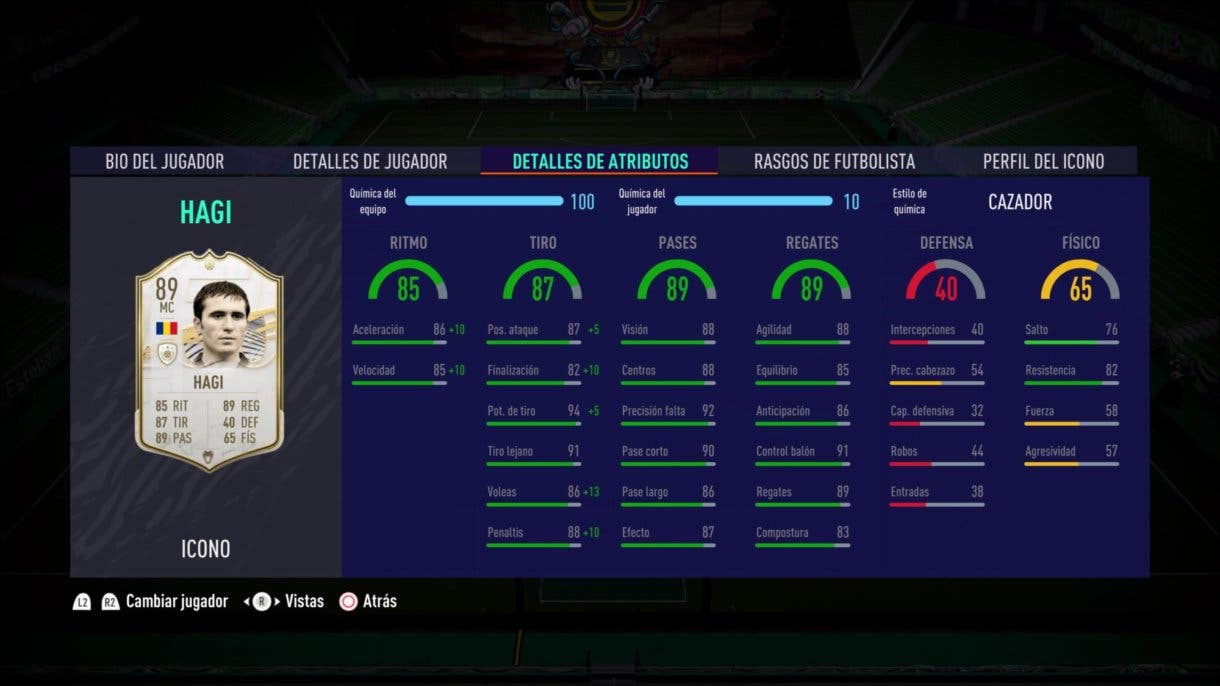 Stats de Gheorghe Hagi Medio FIFA 21 Ultimate Team