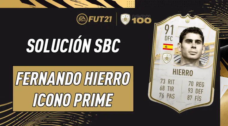 Imagen de FIFA 21: solución al SBC de Fernando Hierro Icono Prime