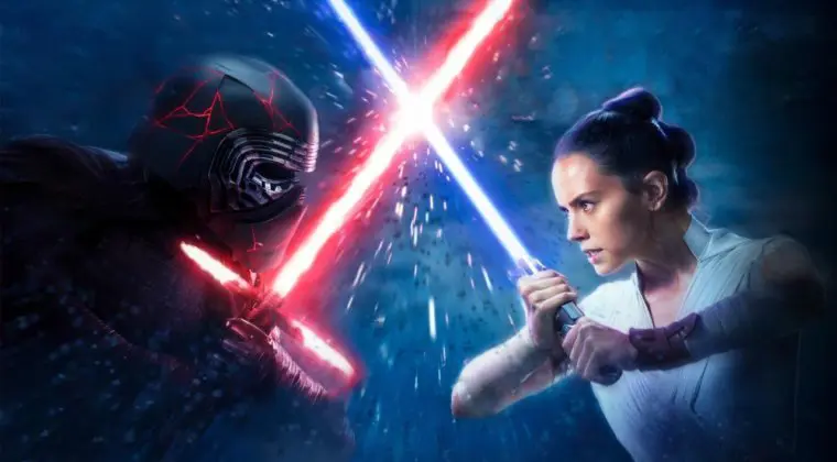 Imagen de Star Wars: un concept art de El Ascenso de Skywalker muestra a Rey y Kylo peleando en Tatooine
