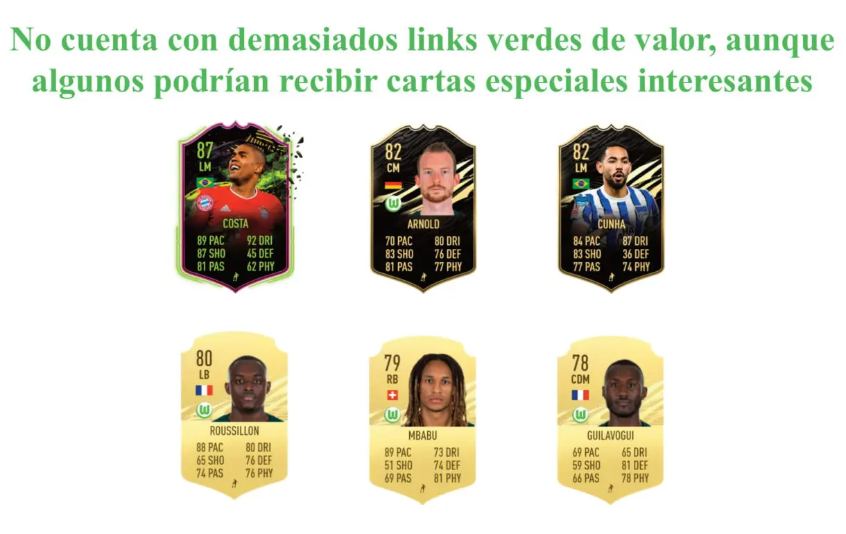 links verdes de Joao Víctor Freeze. FIFA 21 Ultimate Team.