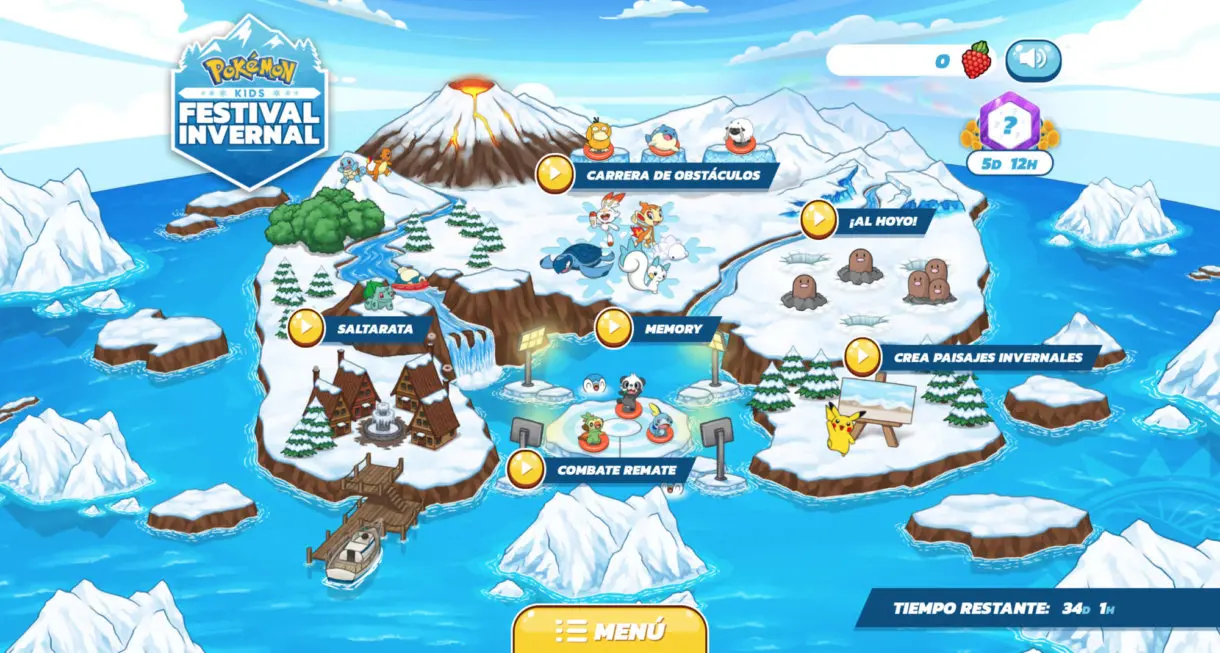 Pokémon Kids Festival Invernal Navidad minijuegos