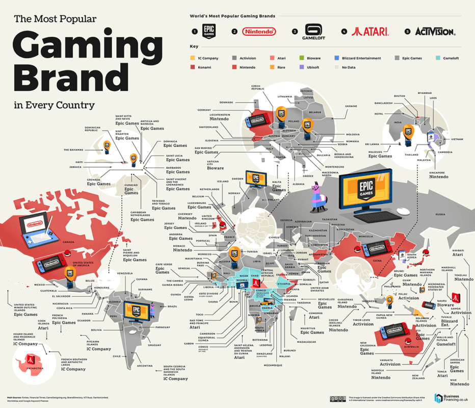epic gaming brand map