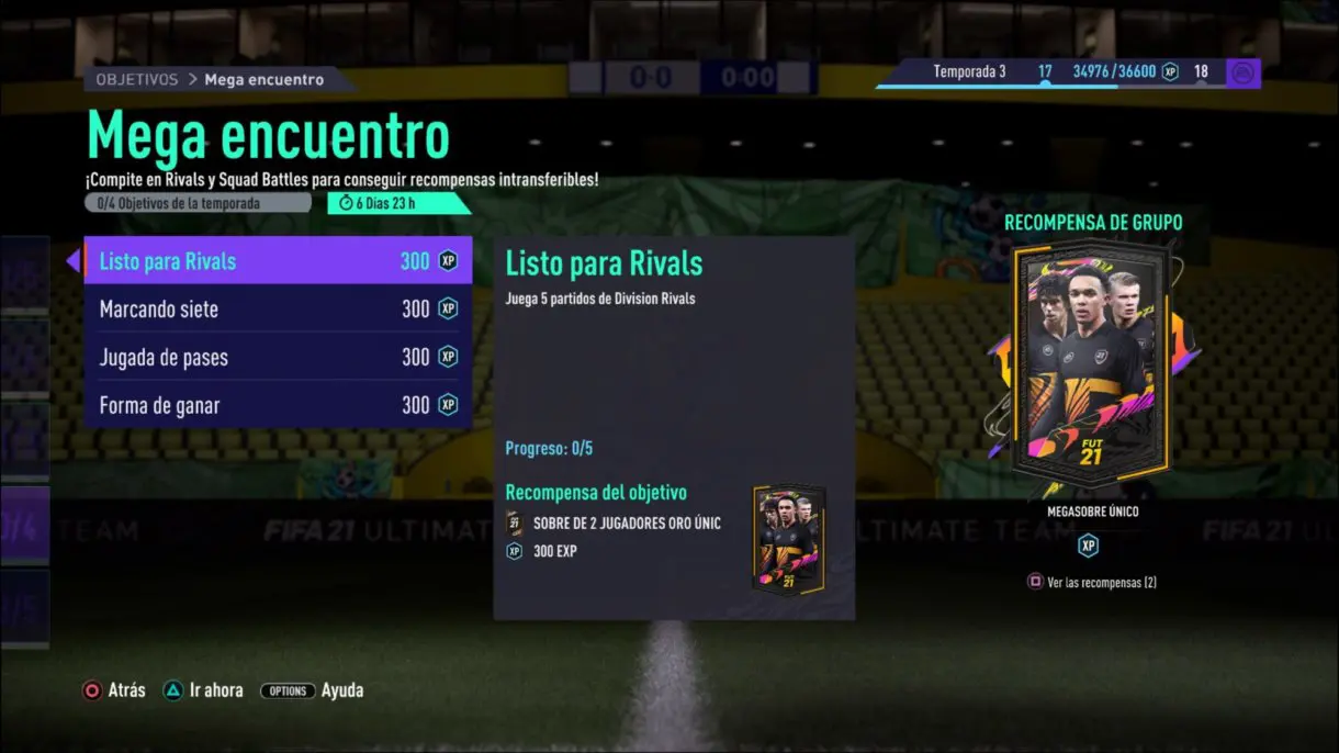 FIFA 21 Ultimate Team objetivos pack sobre Megasobre Único gratuito