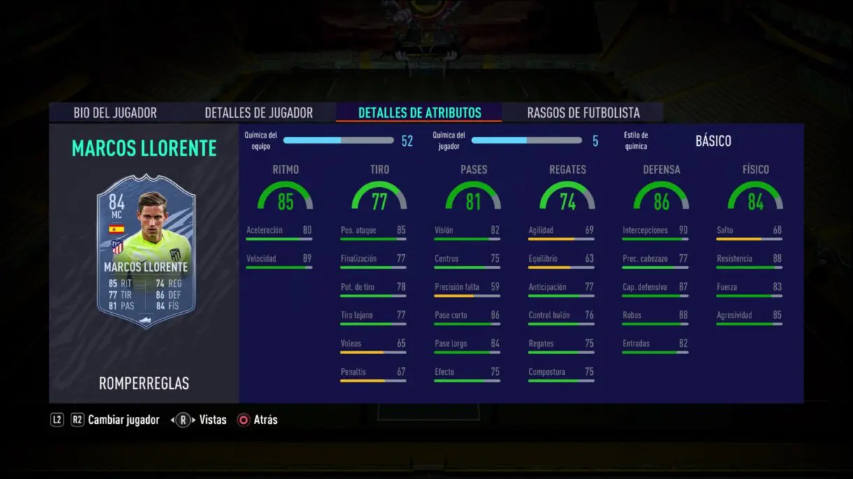 FIFA 21 Ultimate Team Marcos Llorente Rulebreakers mejores MCD´s