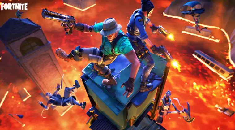 Imagen de Así será el mapa de Fortnite en el torneo El suelo es lava de TheGrefg
