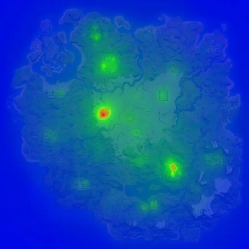 fortnite mapa calor