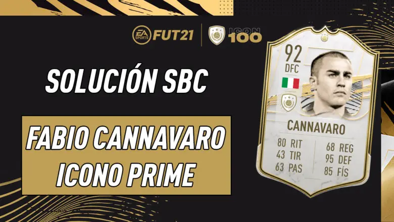 FIFA 21 Ultimate Team Solución SBC Cannavaro Icono Prime